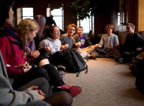 Students at the University of Washington occupy the president's office