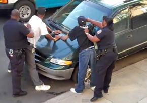 New York police stop two African American men in Harlem