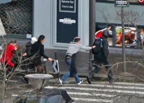 The scene of the terrorist attacks in Paris